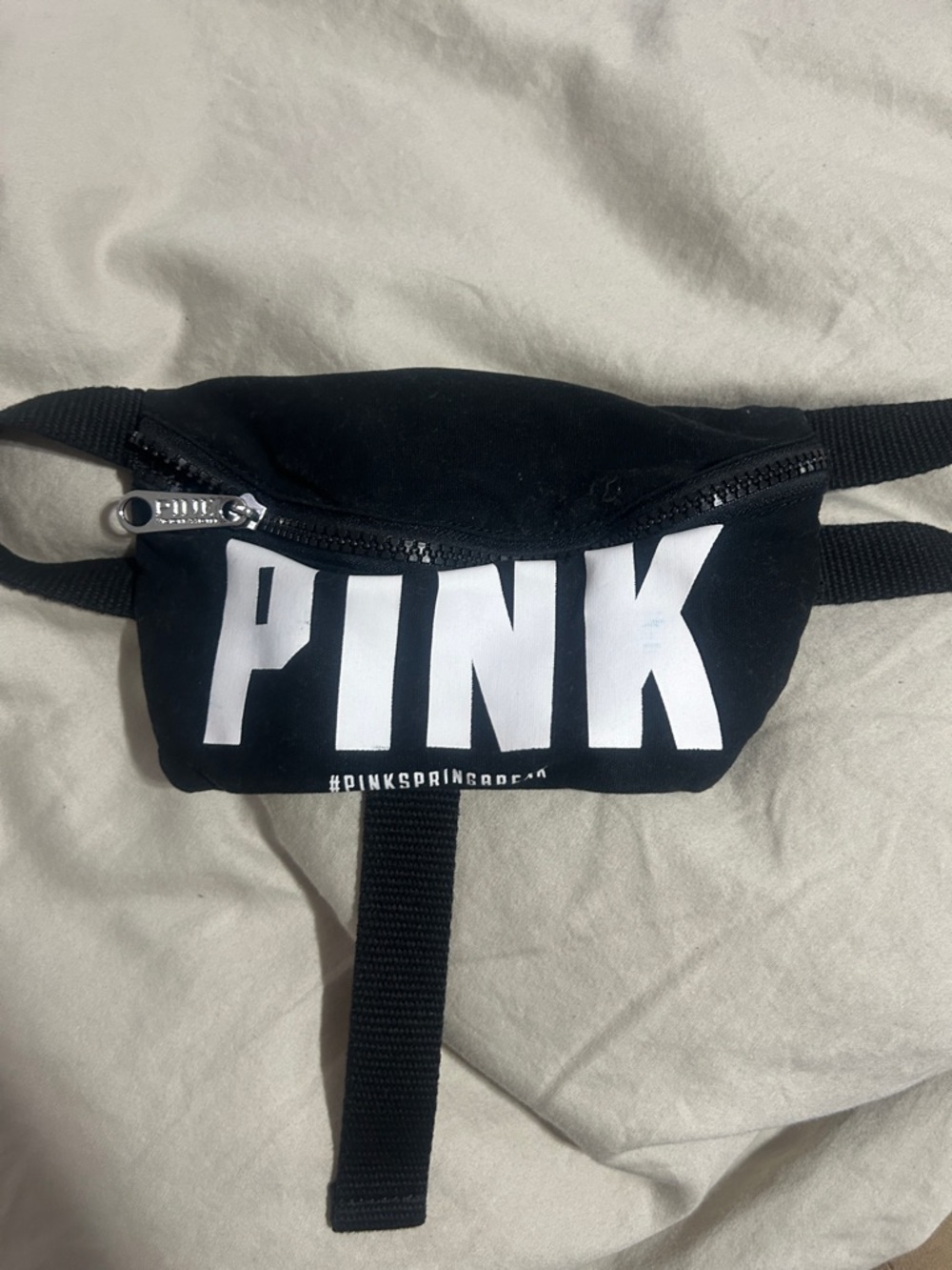 PINK Victoria's Secret Black Logo Belt Bag